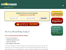 Tablet Screenshot of goldstarfinancetexas.com
